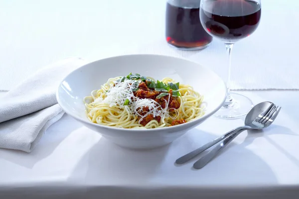 Italiaanse Spaghetti Lange Pasta — Stockfoto