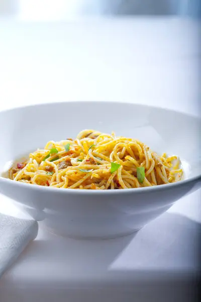 Italské Špagety Dlouhé Těstoviny — Stock fotografie