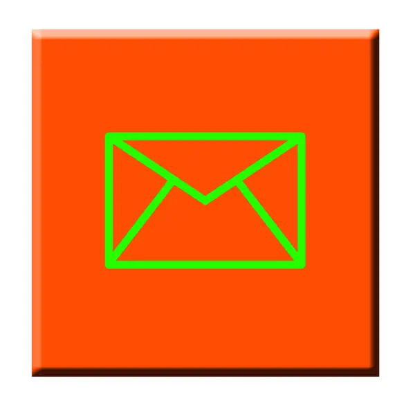 Mail Prosty Ikona Internetowa — Zdjęcie stockowe