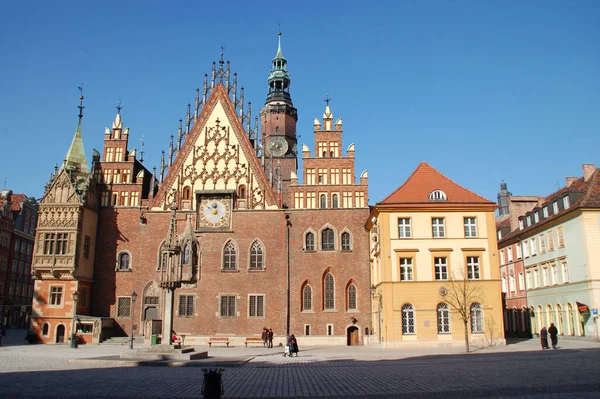 Wroclaw Cidade Velha Câmara Municipal — Fotografia de Stock