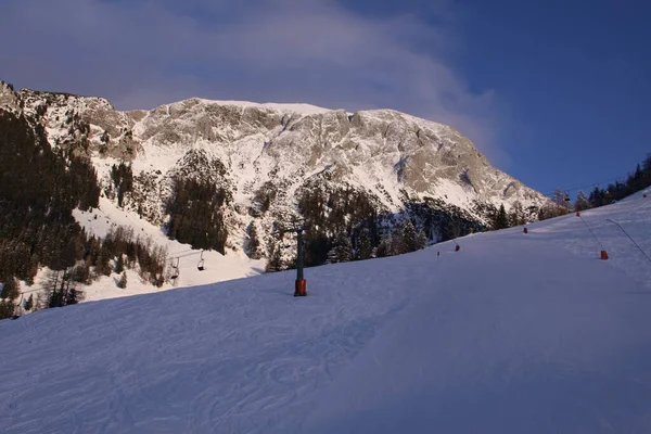 Чудовий Сніговий Краєвид Альп — стокове фото