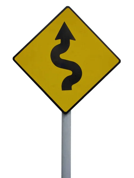 Дорожные Знаки Кривой — стоковое фото
