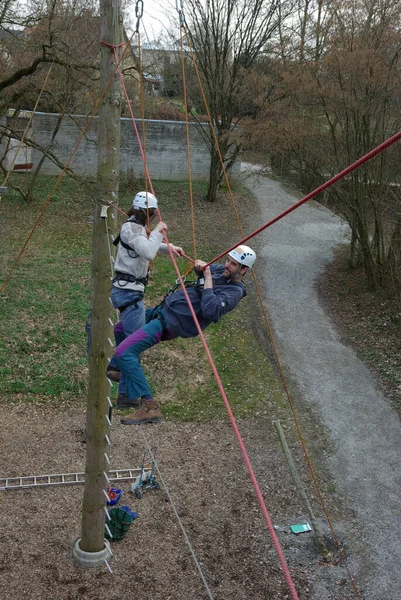 Balancieren Auf Dem Piratenpfad — Stockfoto