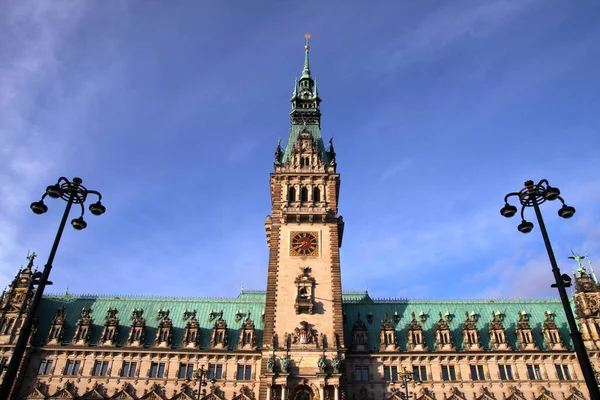Câmara Municipal Hamburgo Morning Sun — Fotografia de Stock