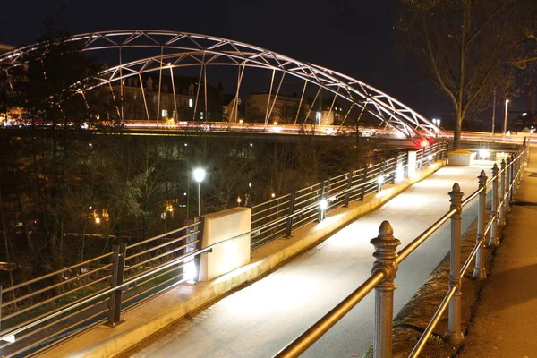 Brug Luitpold Nachts — Stockfoto