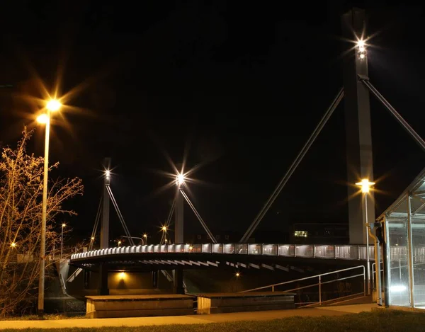 Lion Bridge Nachts — Stockfoto