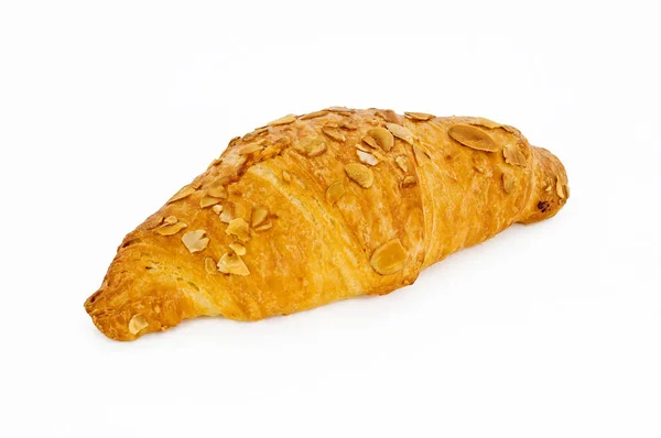 Croissant Izolowany Białym Tle — Zdjęcie stockowe