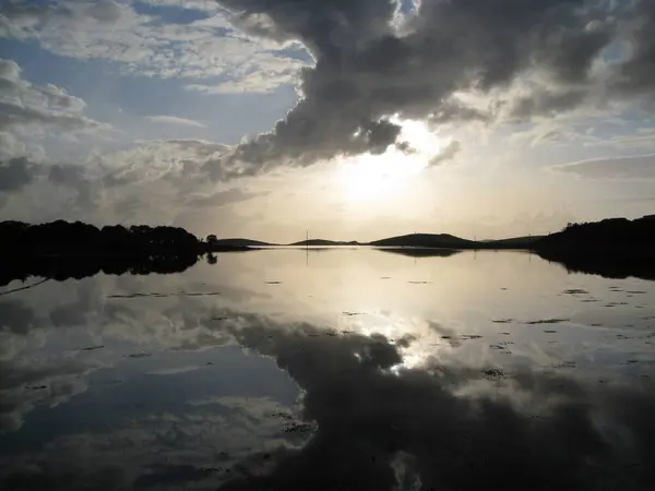 Tramonto Sul Lago — Foto Stock