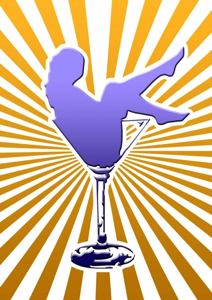 Vector Illustration Cocktail — Stock Photo, Image