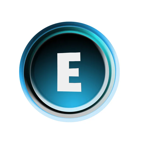 Eと書かれたボタン — ストック写真