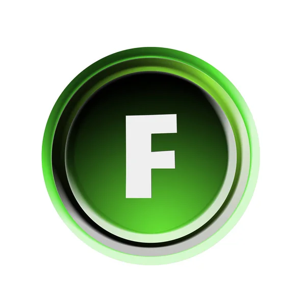 文字Fのボタン — ストック写真