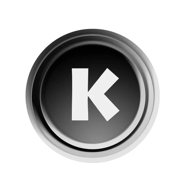 手紙Kのボタン — ストック写真