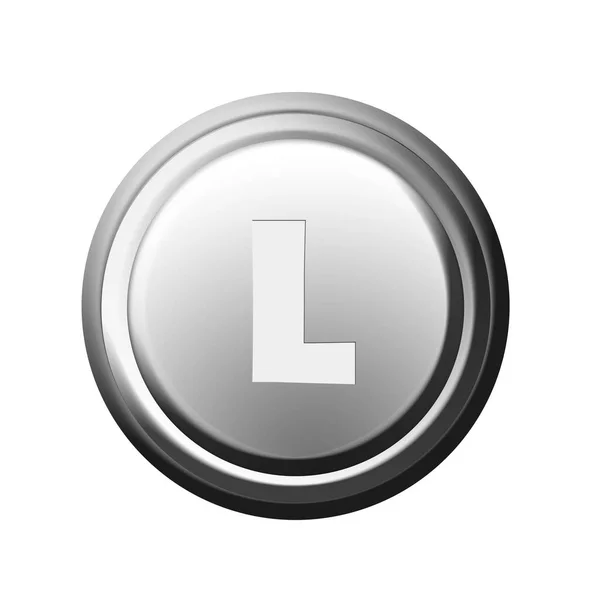 Button Letter — Stock Photo, Image