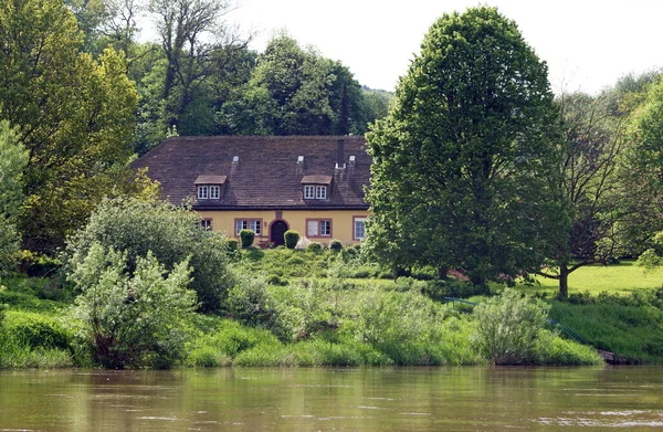 Casa Campagna Sul Weser — Foto Stock