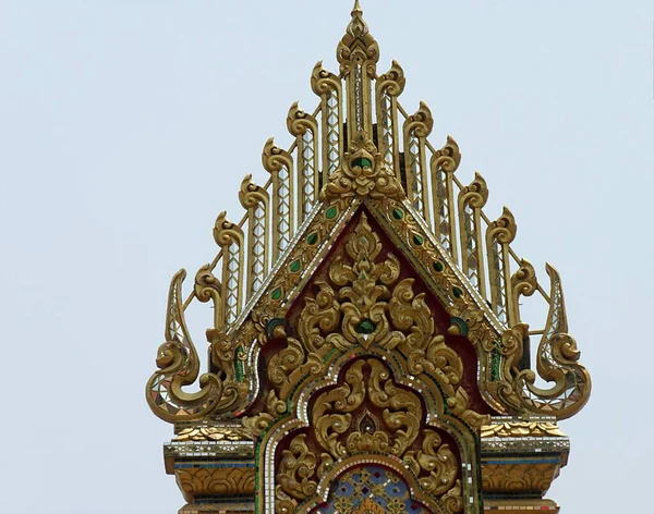 Goldener Thailändischer Stil Des Buddhistischen Tempels — Stockfoto