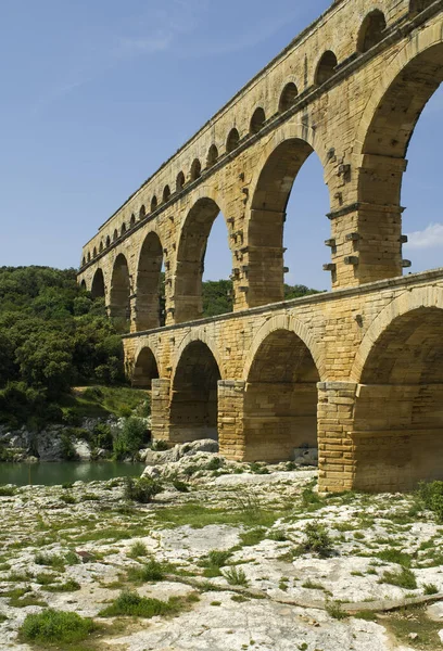 Pont Gard Zuid Frankrijk — Stockfoto