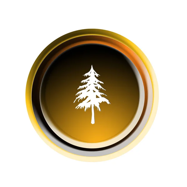 Nature Button Graphic Illustration — Stock Photo, Image