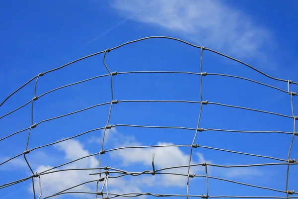 Barbed Wire Blue Sky — Stock Photo, Image