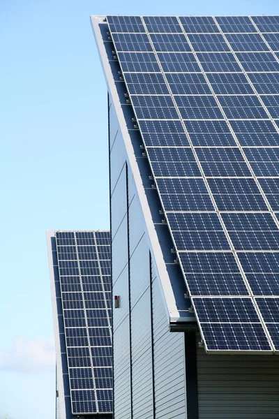 Telhado Solar Geração Eletricidade — Fotografia de Stock