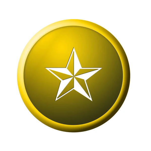 Graphic Star Sign Button — Stock Photo, Image