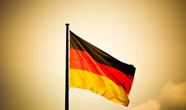 Tysk Flagga Nationella Färger Och Patriotiska Landet — Stockfoto