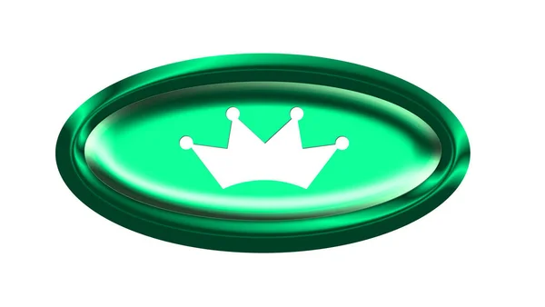 Crown Düğmesi Grafik Illüstrasyon — Stok fotoğraf