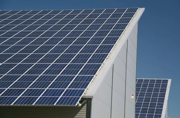 Tetto Solare Produzione Energia Elettrica — Foto Stock