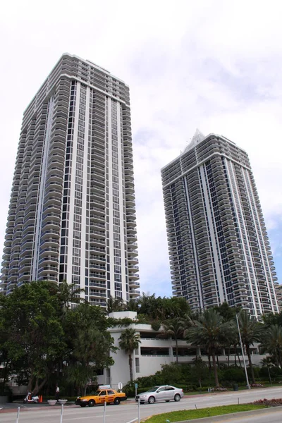 Vue Panoramique Urbaine Façade Des Gratte Ciel Modernes — Photo