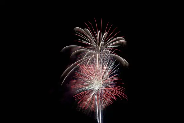 Fogos Artifício Céu Explosão Pirotécnica — Fotografia de Stock