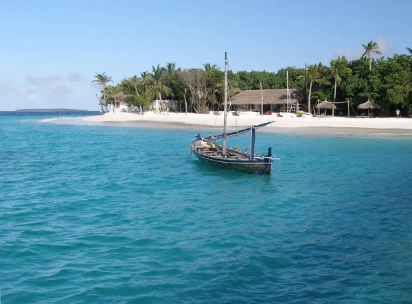 Мальдіви Красивий Пляжний Фон Білий Піщаний Тропічний Райський Острів Блакитним — стокове фото