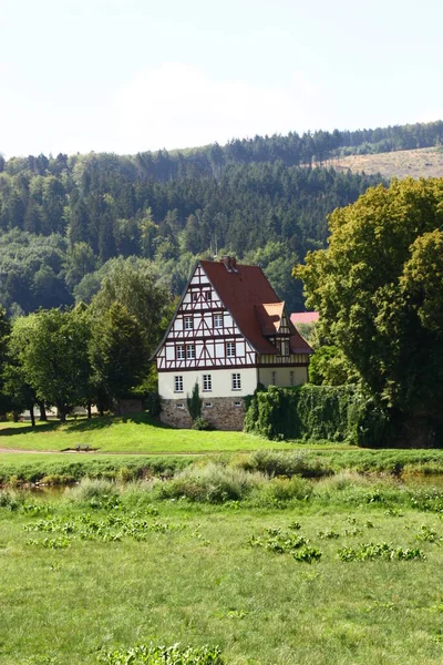 Rådhuset Gieselwerder Oberweser — Stockfoto