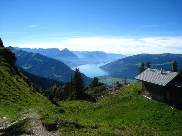 Vista Panorâmica Paisagem Majestosa Dos Alpes — Fotografia de Stock