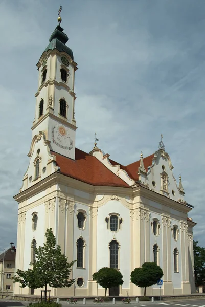 Kościół Pielgrzymkowy Steinhausen Najpiękniejszy Wiejski Kościół Świecie — Zdjęcie stockowe