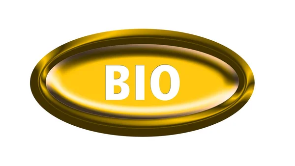 Bio Botón Ilustración Gráfica — Foto de Stock