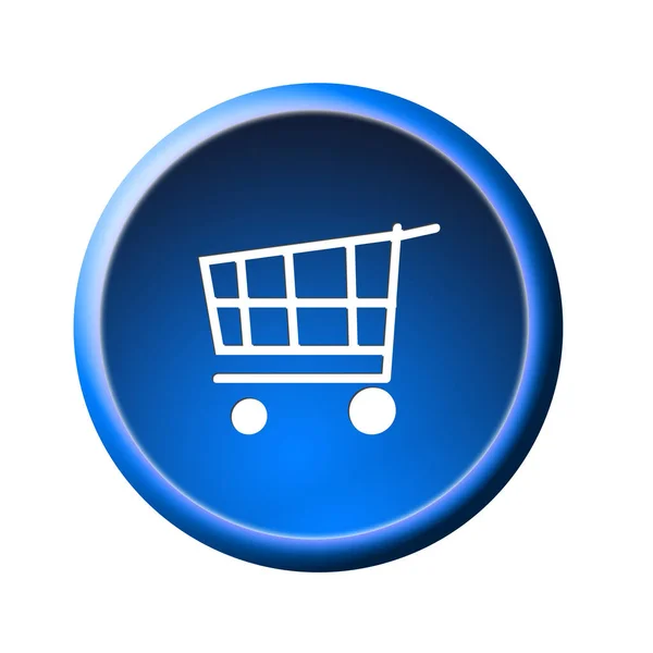 Online Shop Knapp Isolerad Till Vitt Illustration — Stockfoto