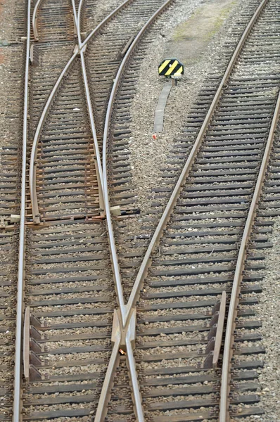 Ijzeren Spoorbanen Spoorweg — Stockfoto