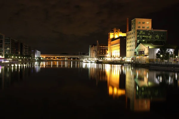 Innenhafen Bei Nacht — Stockfoto