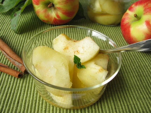 Яблочный Пирог Корицей Сахаром — стоковое фото