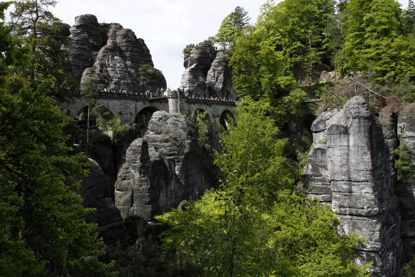 Rock Vár Rathen Der Bastei — Stock Fotó