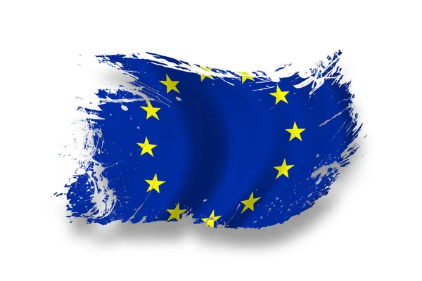 Európai Unió Lobogója Országlobogó — Stock Fotó