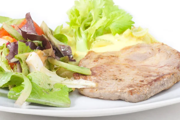 셀러리 야채와 샐러드와 돼지고기 — 스톡 사진