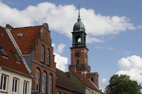 Straßenansicht Mit Remonstrantenkirche Friedrichstadt — Stockfoto