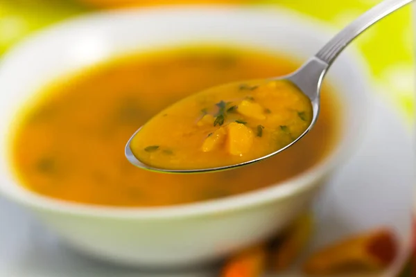 Delicious Homemade Pumpkin Soup — Stock Photo, Image