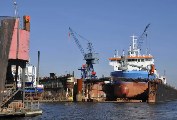 Navio Carga Porto Riga Latvia — Fotografia de Stock