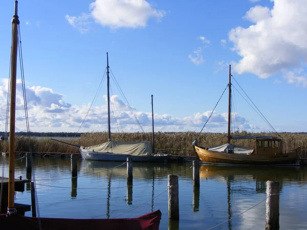 Boote Hafen Der Stadt Barcelona — Stockfoto