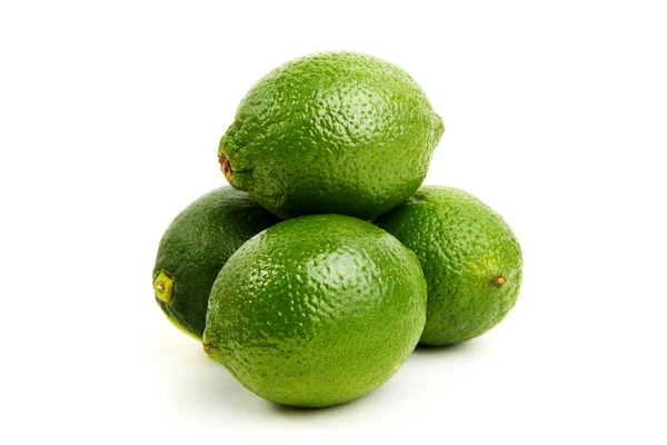 Fresh Green Lime Isolated White Background — Stock Photo, Image