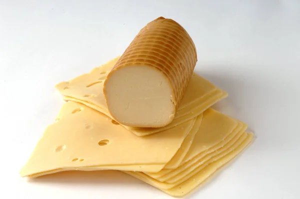 Cheese White Background — Stock Photo, Image