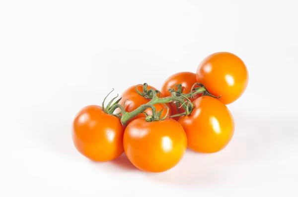 Tomates Amarelos Sobre Fundo Branco — Fotografia de Stock