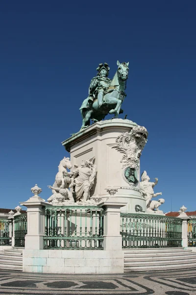 Socha Krále José Lisabon — Stock fotografie