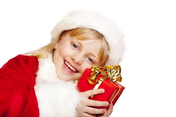 Jeune Fille Enfant Costume Noël — Photo